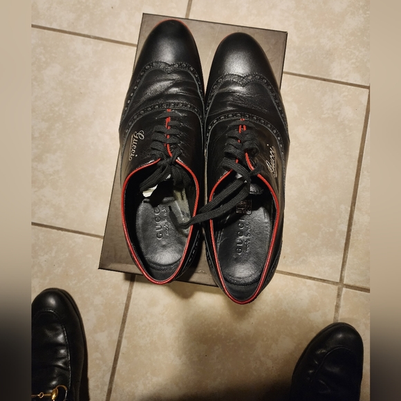 Gucci Oxforda black with red - Picture 2 of 4